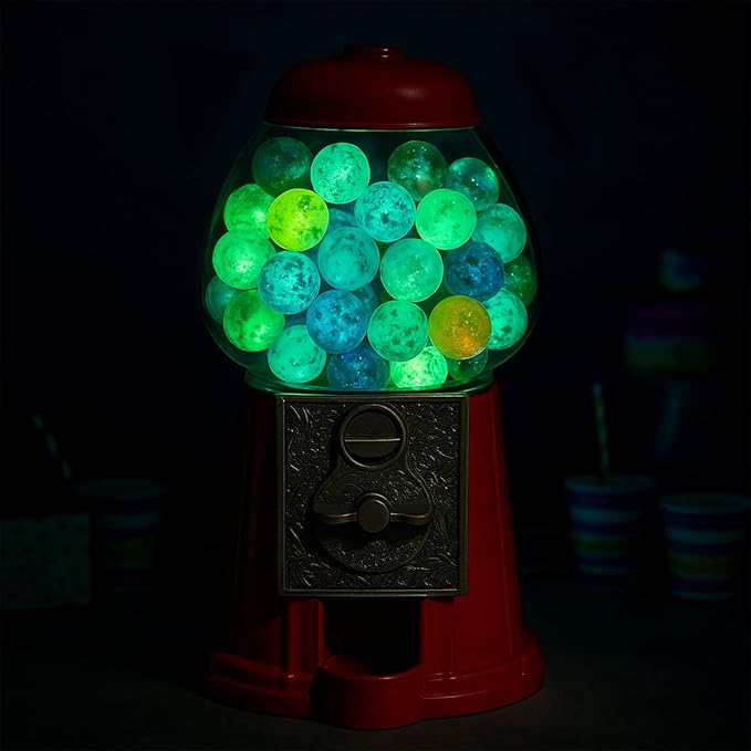 SallyFashion 25 PCS Glow in The Dark Marbles, Bulk Luminous Colorful Glass Marbles for Kids Marble Run Games