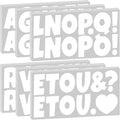 Bemeol 42 Sheets 504 Pieces Letter Stickers Bulletin Board Letters 2.5 Inch Self Adhesive Alphabet Sticker Letters for Poster Board Classroom Crafts Home Decor(White)