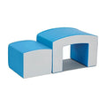 ECR4Kids SoftZone Junior Mix n' Match Tunnel and Bump, Beginner Playset, French Blue