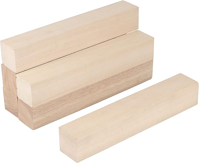 ZOENHOU 6 PCS 12 x 2 x 2 Inches Basswood Carving Blocks,Basswood Carving Whittling Blocks, Unfinished Wood Blocks for Whittling Carving Block Hobby Set