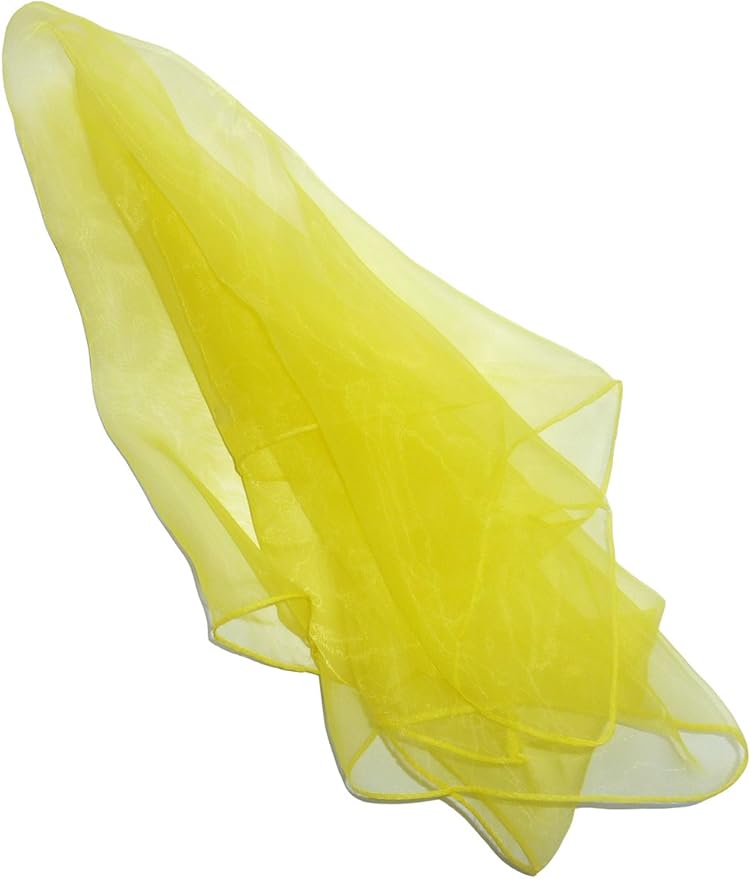 Hoerev Pack of 12 Approx. 24" x 24" Juggling Dancing Scarves Floaty Scarves,Single Colors, 12pcs Blue