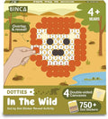 BINCA Dotties Dot Art Activity Kit, 750+ Stickers, Wild Animals Mess-Free Activities, DIY Dot Sticker Art for Toddlers, Kids Travel Activities, Craft Kits & Gifts for Boys & Girls Ages 4,5,6,7