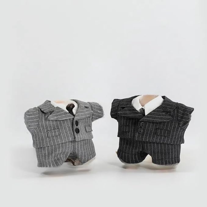 Four-Piece Suit for Doll 17cm/6.7in, Doll Clothes Set ,Soft Premium Fabric Dress Up Accessories Suit (Grat Suit Set)