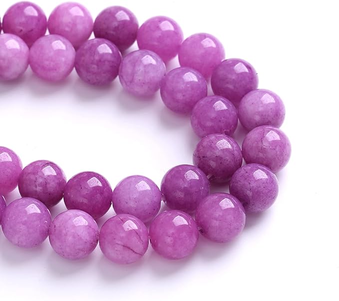 6MM 60PCS Purple Lepidolite Mica Stone Loose Beads for Jewelry Making DIY Bracelet Necklace