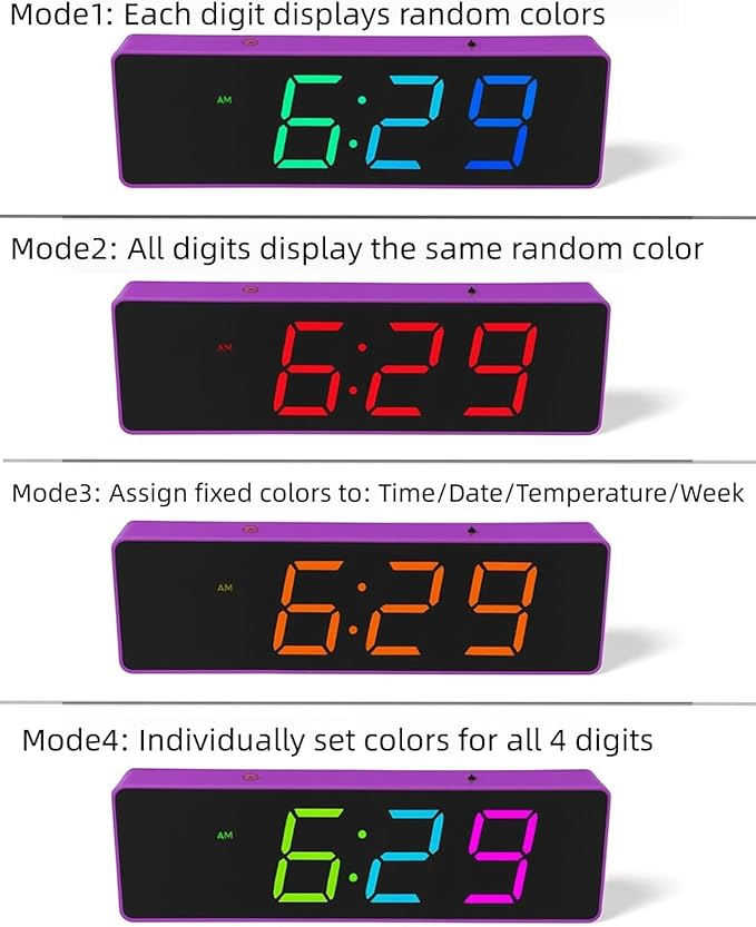 DIY Soldering Practice Kit, Digital Alarm Clock Soldering Kit, 4-Digit Display, RGB Color Modes, Electronic Soldering Project