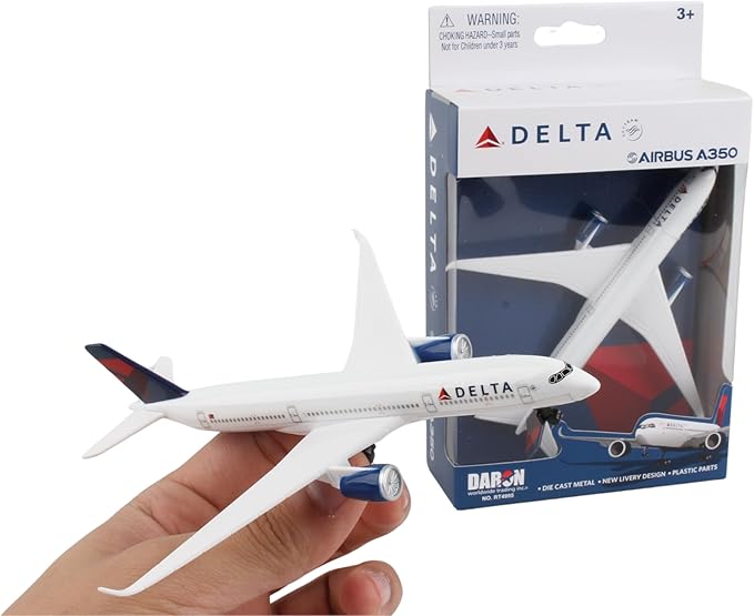 Daron Toy Airplane – Delta Air Lines Airbus A350 – Die-Cast Metal Model Airplane Toy with Plastic Parts for Kids Ages 3+