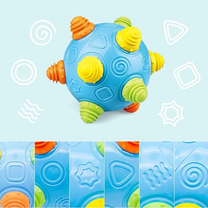 Baby Music Shake Dancing Ball Toy, BPA Free Bouncing Sensory Developmental Ball for Boys and Girls