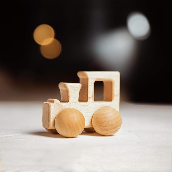 3PCS Wooden Baby Toys, Montessori Toys for Babies 0-6-12 Months, Baby Grasping Toys Push Car Toys for 1 Year Old Boy Birthday Gift,#3