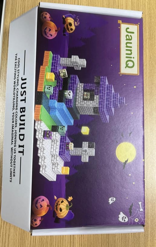Magnetic Blocks Halloween Building Toys Gifts Construction Toys for 3 4 5 6 7 8 Year Old Boys & Girls, STEM Montessori Sensory Creative Kids Toys Halloween Party Favors