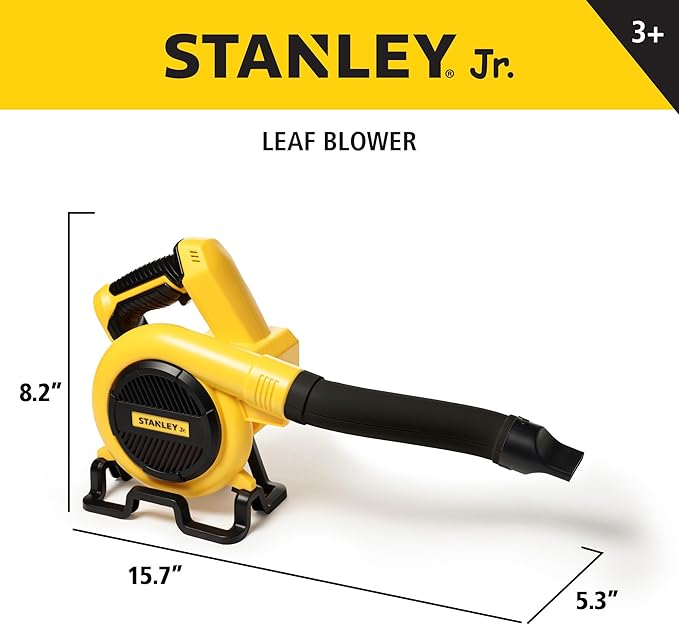 Stanley Jr Kids Leaf Blower - Battery Operated Toy Leaf Blower for Kids - Fun Pretend Play Tool for Outdoor Adventures - Safe and Realistic Design for Little Gardeners. Ages 3+