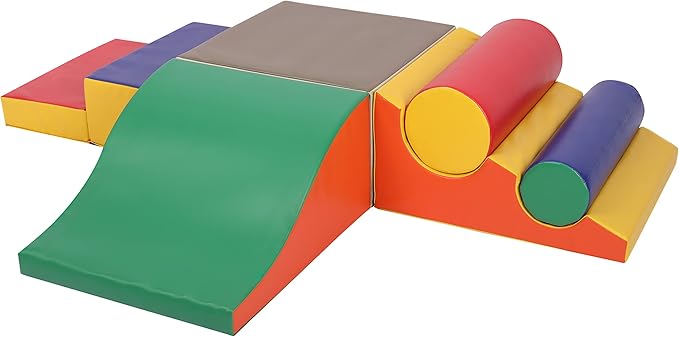 TOLEAD Toddler Foam Climbing Set Indoor - Kids Climb & Crawl Soft Activity Playset - Toddler Climber Gymnastics Equipment for Walking in Balance