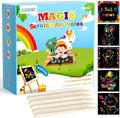 Smasiagon Rainbow Scratch Arts for Kids - 125 Mini Craft Paper Notes - Art Supplies Party Favors Kids Toys Easter Basket Stuffers - Birthday Gift Classroom Game Toy for Girls Boys