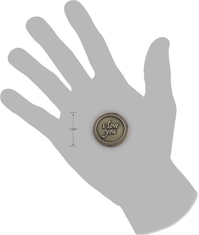 Romantic Love Expression Coins, I Love You To The Moon & Back, Anniversary Pocket Tokens for Date Night, Love Gift for Men & Women, From Him or Her