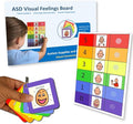 How do You Feel Feeling Chart - Premium Durable Plastic –Communication Cards –Visual Schedule Kids –Special Education Classroom –Autism Learning (English)
