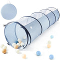 Tiny Land Kids Play Tunnel Tent for Toddlers, 69" x 18" Foldable Crawl Toys for Baby, Indoor & Outdoor Pop Up Dog Tunnel with Breathable Mesh (Blue)