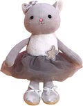 Plush Ballerina Dolls Kitten Cat Stuffed Animals Toys Ballet Dance Recital Gifts for Girls 15.5 Inches (Gray)