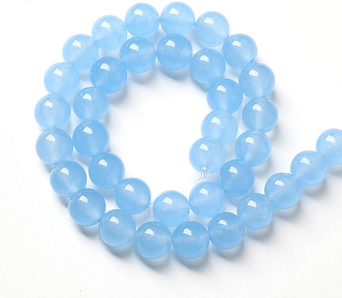 4MM 86PCS Blue Aquamarine Chalcedony Spacer Loose Beads for Jewelry Making DIY Bracelet Necklace