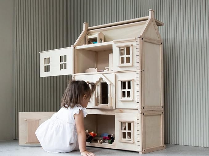 Plan Toys Victorian Dollhouse Accessosry - Basement Floor (7338)| Sustainably Made from Rubberwood and Non-Toxic Paints and Dyes