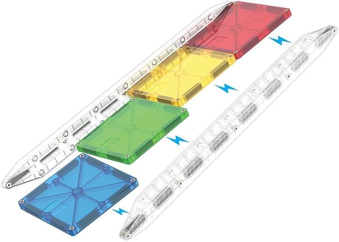MAGNA-TILES Rail Racers Deluxe 90-Piece Magnetic Construction Set, The Original Magnetic Building Brand