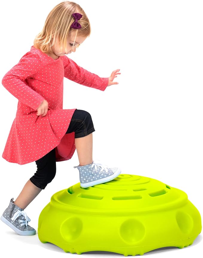 Simplay3 Two Sided Rock Around Wobble Disk and Climbing Dome 2 Pack for Toddlers and Kids - Rocking and Climbing - Indoor/Outdoor (Multicolor, 2 Pack)