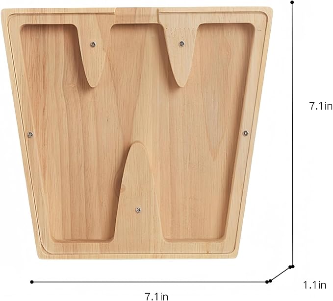 Wooden Alphabet Piggy Bank Clear Acrylic Panel Coin Savings Box Personalized Money Bank for Kids Boys Girls Adults, Birthday Home Décor(W)