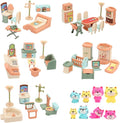 50 Pack Kids Little Dollhouse Furniture Set Toys House Big Dreams for Baby Children Girls Boys Age 3+,Miniature Accessories Educational Pretend Play Toys for Toddler