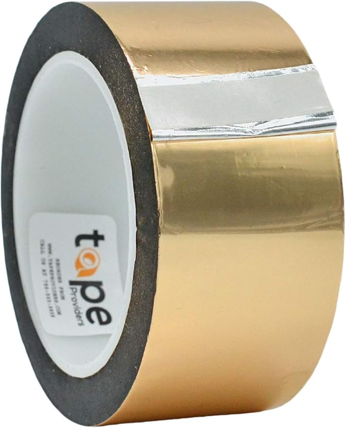 WOD MPFT2 Gold Metalized Polyester Mylar Film Tape with Acrylic Adhesive, 2 inch x 72 yds. Vibrant Mirror Gold Tape, Decor Tape for Detailing Accent Wall, Graphic Arts, Car and Boat Trim