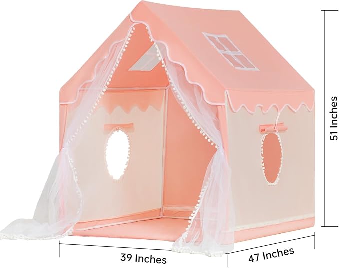 Kids Play Tent Children's Tent Indoor Princess Girl Castle Game House Household Small House Outdoor Toy House with a String of Star Lights