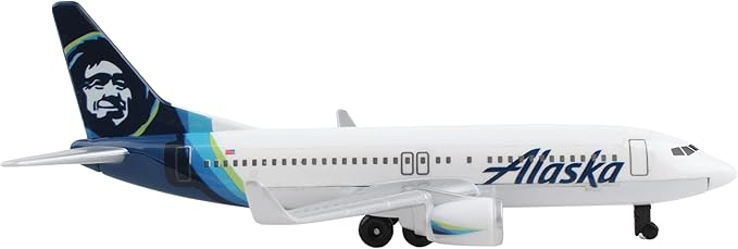 Daron Toy Airplane – Alaska Airlines – Die-Cast Metal Model Airplane Toy with Plastic Parts for Kids Ages 3+
