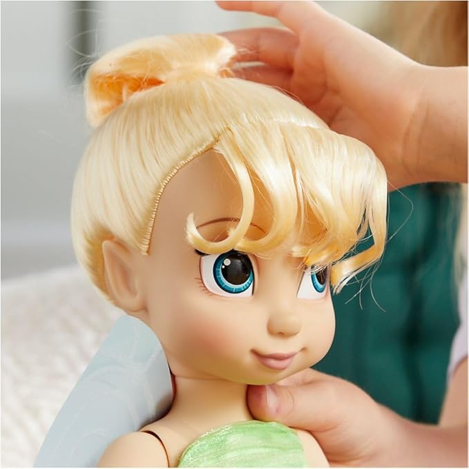 Disney Store Animators' Collection Tinker Bell Doll - Peter Pan - 16 Inch, Molded Details, Fully Posable Toy in Satin Dress - Suitable for Ages 3+ Toy Figure