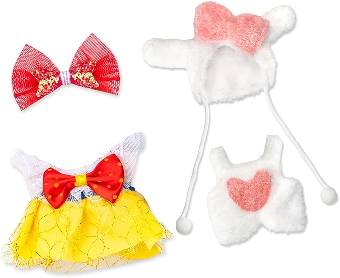 4 Pack—17cm Doll Clothes,Premium Cute Outfit with Accessories,Doll Princess Skirt,Boys and Girls Stylish Adorable Dolls Fashion Clothes Set Accessories(No Dolls and Shoes) (Set G)
