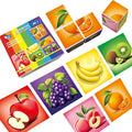 Magnetic Blocks Toddler Toys, 1.65 inch Large Building Cubes for Kids Boys & Girls Age 1+, Fruit Magnet Puzzle Cubes, Preschool Educational Brain Teaser Toys