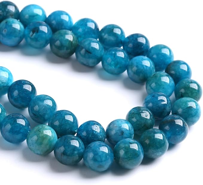 6MM 60PCS Blue Apatite Spacer Loose Beads for Jewelry Making DIY Bracelet Necklace