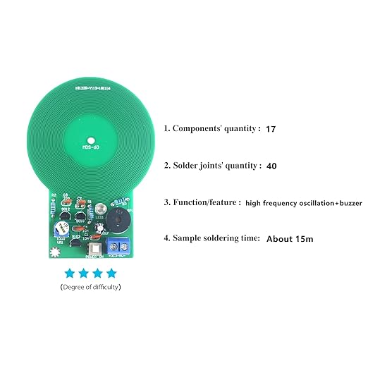 Soldering Practice Kit DIY Metal Detector Plug-in Circuit Kit Learn Soldering Kit for DIYers Learning Electronics (05YTCQ3)