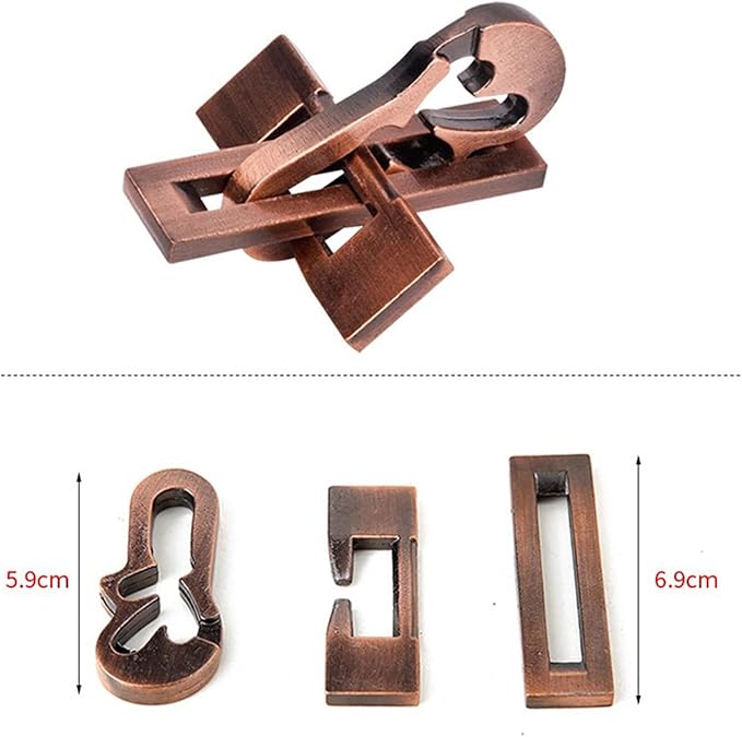 RoseFlower 28 pcs IQ Test Puzzle Metal Wire Puzzles Mind Game Educational Toys High Difficulty Brain Teaser Puzzle Toy for Kids and Adults - Explore Creativity and Problem Solving. Gift Desk Puzzles