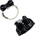 17cm/6.7in Clothes Set for Dolls - Cute Hat & Overalls Outfit, Soft Premium Fabric Dress Up Accessories Suit, Easy On/Off, NO Doll Included (Black Dazzle)