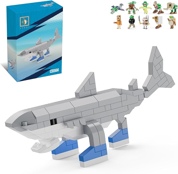 Italian Brainrot Action Figure Building Kit, Brainrot Toys, Creative STEM Construction Blocks, Collectible Desk Decor Gift for Adults & Teens 14+(TRALALERO TRALALA)