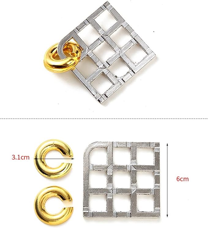 FantasyDay 15 Pcs Brain Teaser Puzzle,Metal Puzzle, Unlock Interlock IQ Test Game, Magic Trick Toy Gift for Kids and Adults