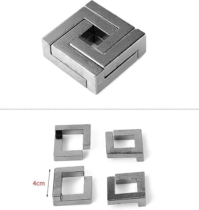 RoseFlower 22 pcs IQ Test Puzzle Metal Wire Puzzles Mind Game Educational Toys High Difficulty Brain Teaser Puzzle Toy for Kids and Adults - Explore Creativity and Problem Solving. Gift Desk Puzzles
