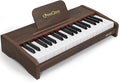 LeeQee 37-Key Wooden Kids Piano Keyboard - Electronic Music Toy with Pro Sound, Educational Learning Modes & Portable Power - Best Toddler Educational Gift for Aspiring Musicians