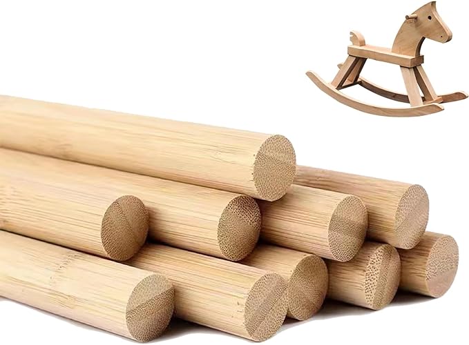 2 Inch x 36 Inch 1 PCS Dowel Rods Wood Sticks Wooden Dowel Rods - Unfinished Bamboo Sticks - for Crafts and DIYers
