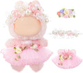 3 Pcs Wedding Outfits Dress for 6.7 Inches Doll Wedding Clothe Set Include Cute Headpiece Popular Dress Accessories, No Doll(Classic Style,Pink)