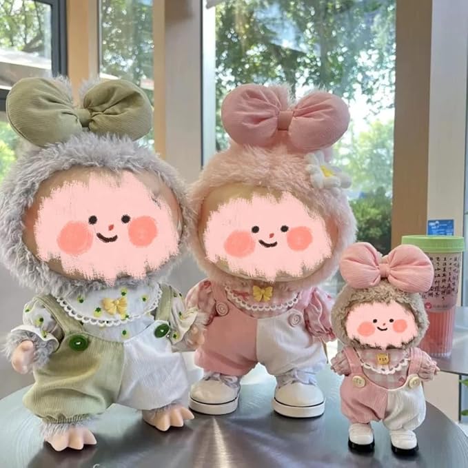 Luxury Chic Doll Clothes Set with Elegant Dress, Shirt, Bow & Necklace - Premium Outfit for Dress Up, Collecting & Gift Giving - Perfect for Kids, Doll Collectors & 18 Dolls (2-38cm)
