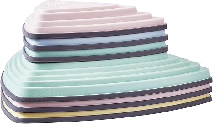 VEVOR Balance Stepping Stones for Kids, 6 PCS, Up to 220 lbs, Non-Slip Toddlers Sensory Stepping Stones, Obstacle Course Coordination Game Toys Indoor or Outdoor Play for Children Aged 3 4 5 6 7 8+