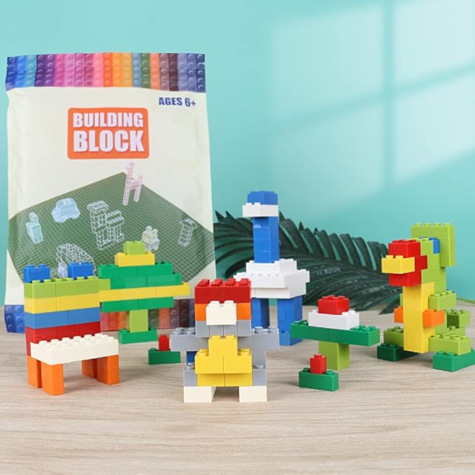 Classic Bulk Bricks Compatible with Lego Baseplate, Building Blocks in Random Color, Kids Creative Set, Mixed Shape