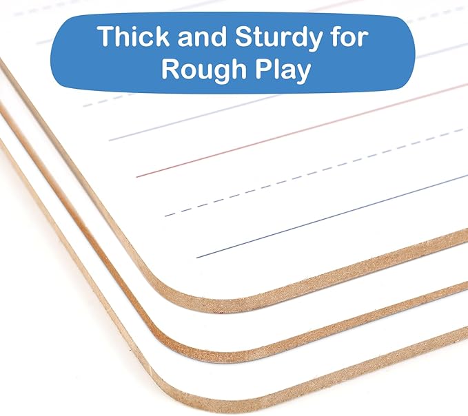 Aizweb Dry Erase Board Small Whiteboard with Lines, 9" x 12" Handwriting Writing Practice for Kid Student Classroom Must Haves Homeschool Teacher Supplies Essential Learning Activities