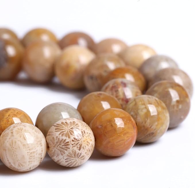 12MM 32PCS Natural Stone Coral Jade Chrysanthemum Beads for Jewelry Making DIY Bracelet