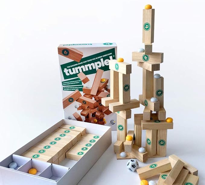 Wooden Block Stacking Tower Game – Fun Party & Family Board Game for Kids, Teens, & Adults – STEM Educational Toy