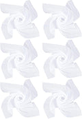 Boao 6 Pieces Chiffon Scarf 1950s Square Neck Head Scarfs Vintage Soft Polyester for Women Lady