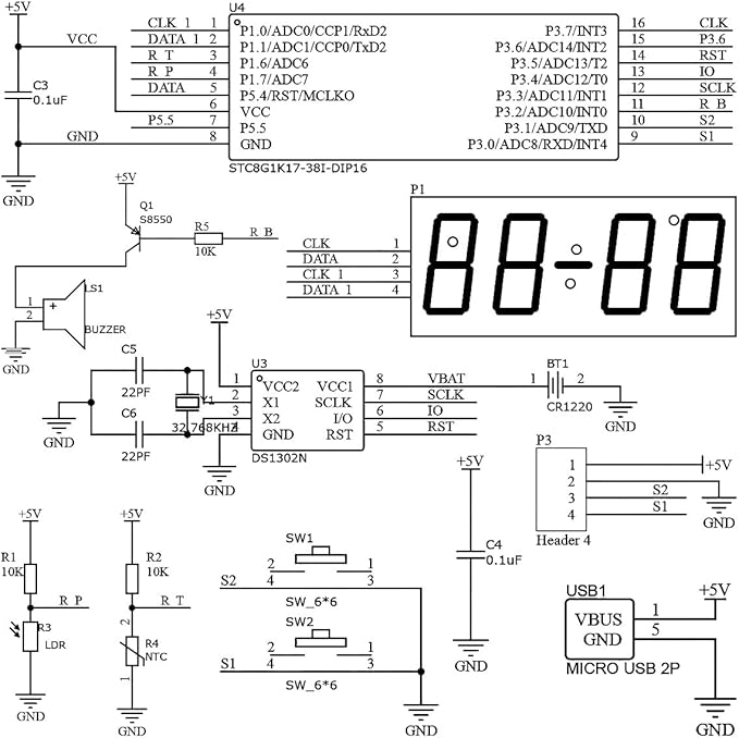 DIY Soldering Practice Kit, Digital Alarm Clock Soldering Kit, 4-Digit Display, RGB Color Modes, Electronic Soldering Project